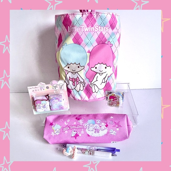 Sanrio Handbags - 🌟Little Twin Stars Adorable 6-Piece Bucket Bag Bundle!